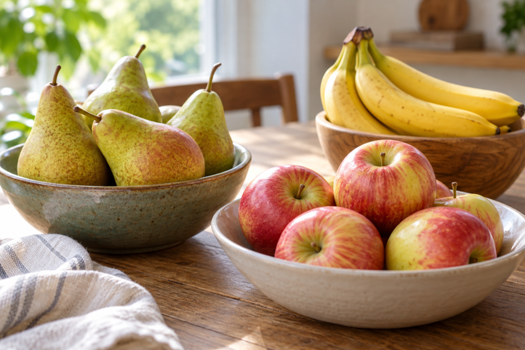 Fruit in verschillende rijpheid